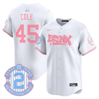 Unisex Yankees The Bronx Graffiti Bubblegum Pink Vapor Premier Limited Jersey - All Stitched