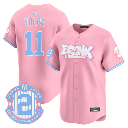 Yankees The Bronx Graffiti Bubblegum Pink Vapor Premier Limited Jersey V2 - All Stitched