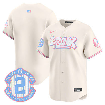 Yankees The Bronx Graffiti Bubblegum Pink Vapor Premier Limited Jersey V2 - All Stitched