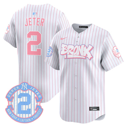 Yankees The Bronx Graffiti Bubblegum Pink Vapor Premier Limited Jersey V2 - All Stitched