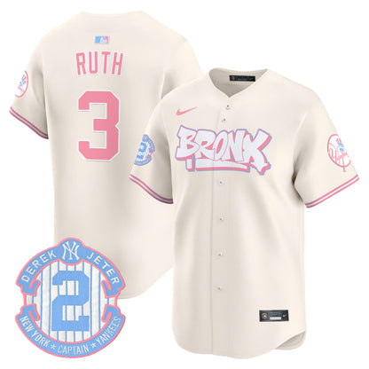 Yankees The Bronx Graffiti Bubblegum Pink Vapor Premier Limited Jersey V2 - All Stitched