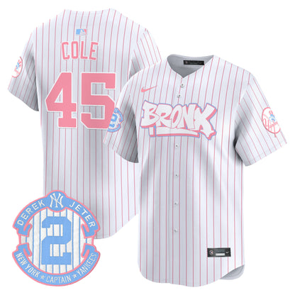 Yankees The Bronx Graffiti Bubblegum Pink Vapor Premier Limited Jersey V2 - All Stitched