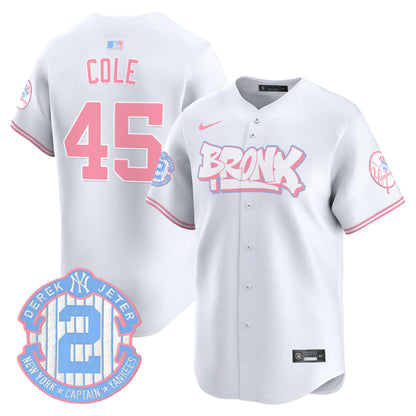 Yankees The Bronx Graffiti Bubblegum Pink Vapor Premier Limited Jersey V2 - All Stitched