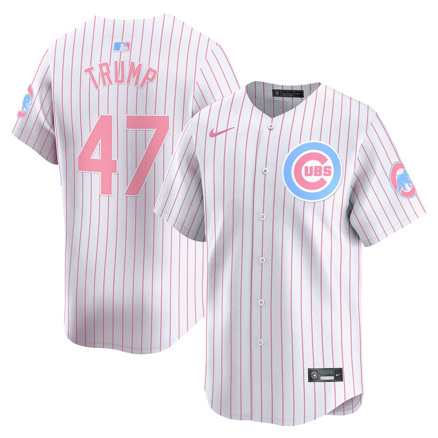 Chicago Cubs Bubblegum Pink Vapor Premier Limited Jersey - All Stitched