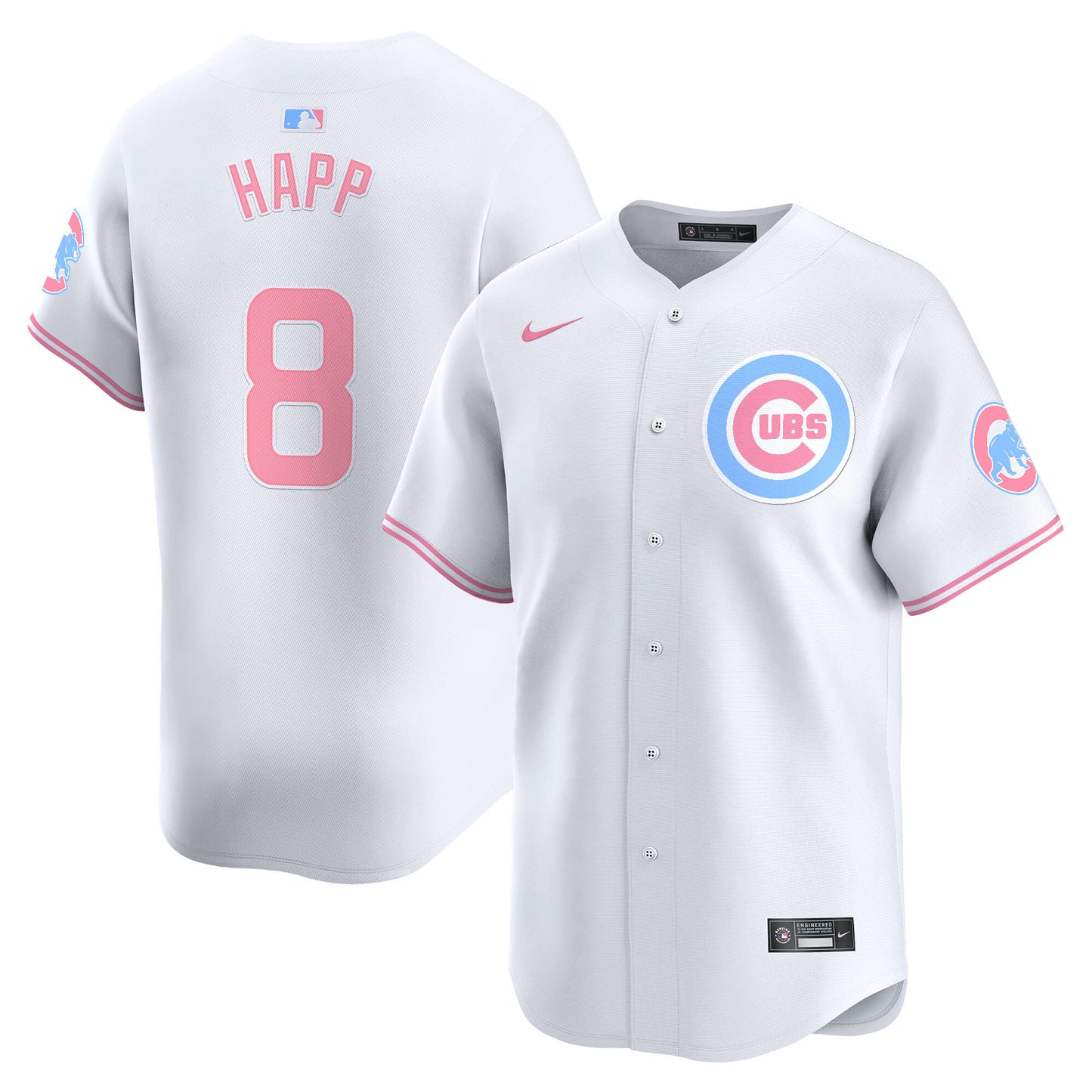 Chicago Cubs Bubblegum Pink Vapor Premier Limited Jersey - All Stitched