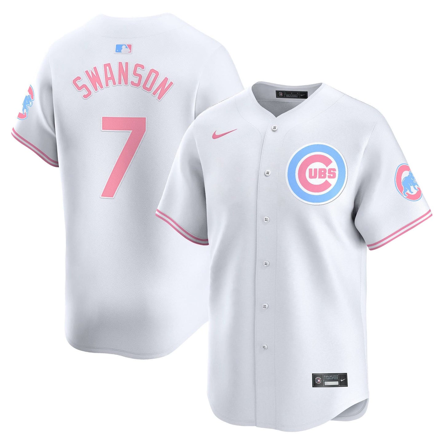 Unisex Chicago Cubs Bubblegum Pink Vapor Premier Limited Jersey - All Stitched