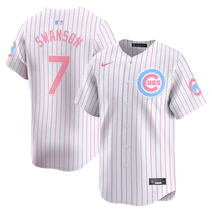 Chicago Cubs Bubblegum Pink Vapor Premier Limited Jersey - All Stitched