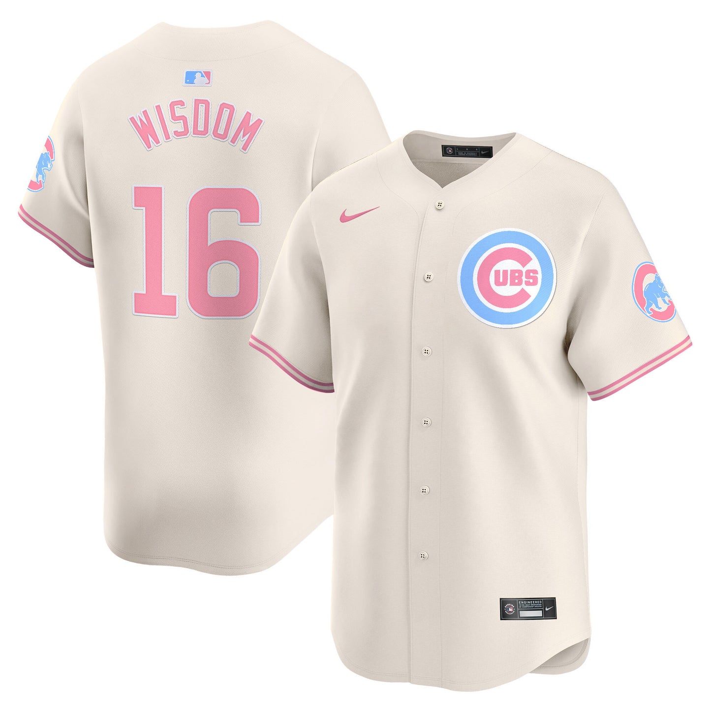 Chicago Cubs Bubblegum Pink Vapor Premier Limited Jersey - All Stitched