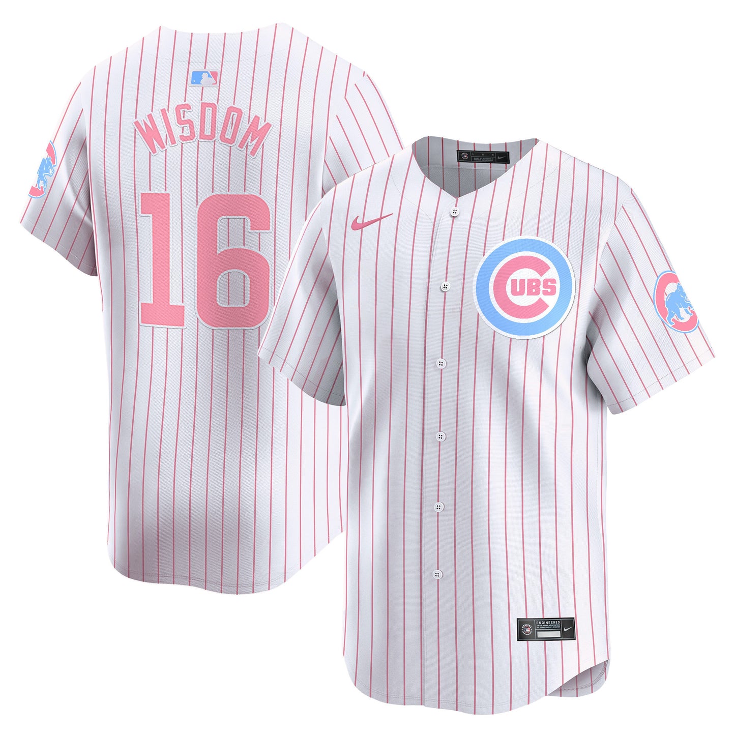 Chicago Cubs Bubblegum Pink Vapor Premier Limited Jersey - All Stitched