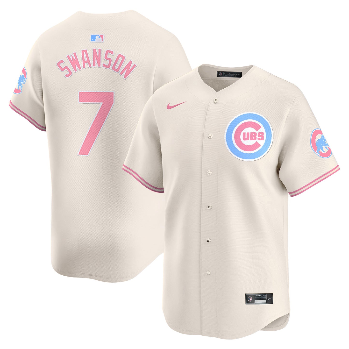 Chicago Cubs Bubblegum Pink Vapor Premier Limited Jersey - All Stitched