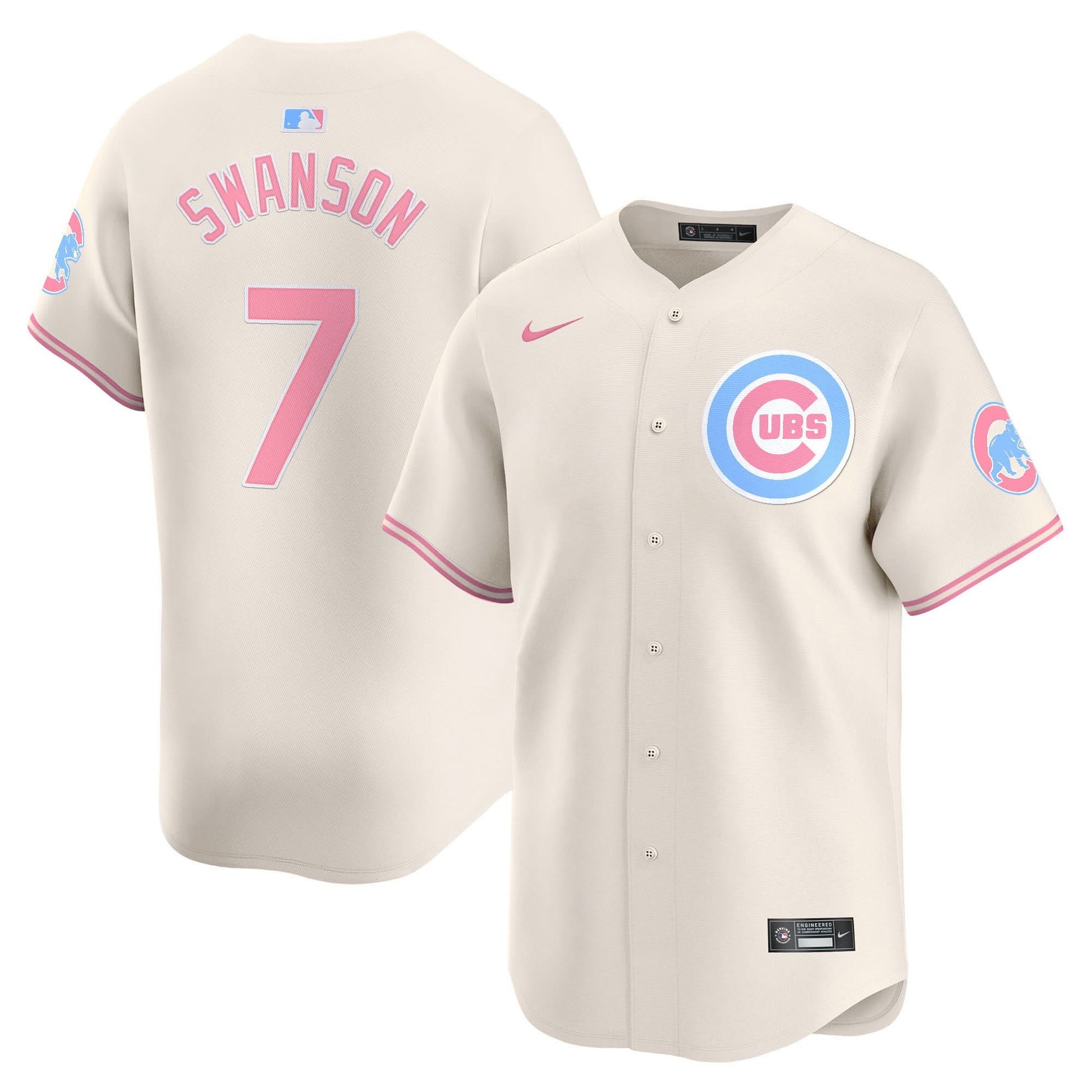 Unisex Chicago Cubs Bubblegum Pink Vapor Premier Limited Jersey - All Stitched