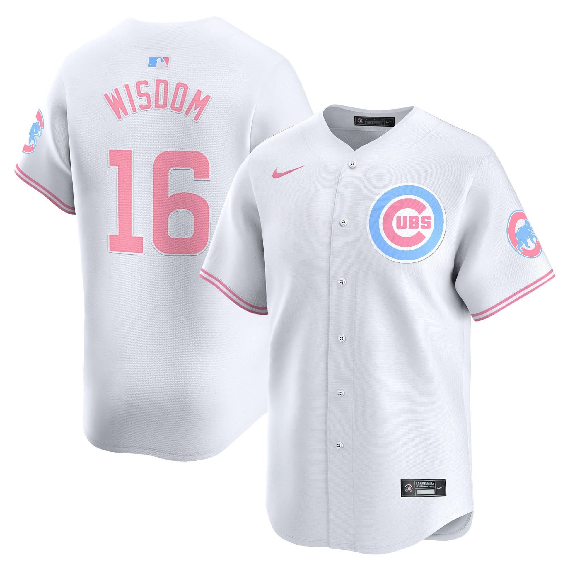 Unisex Chicago Cubs Bubblegum Pink Vapor Premier Limited Jersey - All Stitched