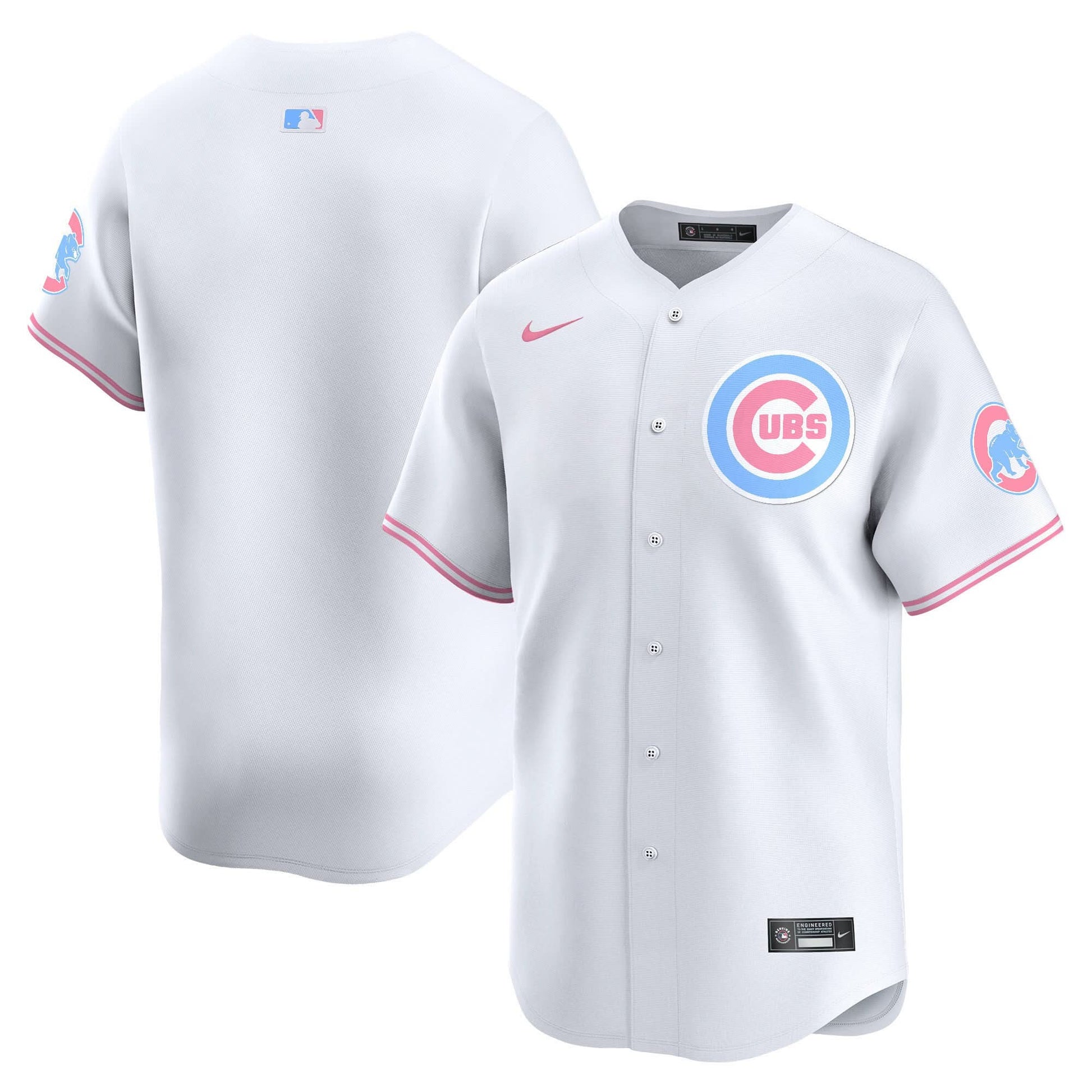 Unisex Chicago Cubs Bubblegum Pink Vapor Premier Limited Jersey - All Stitched