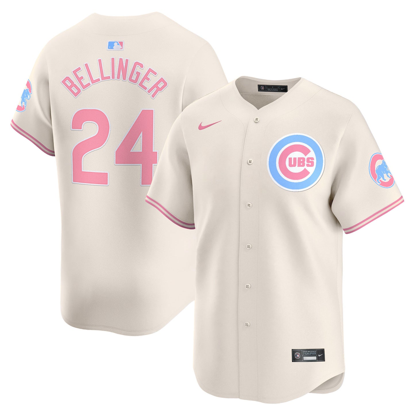 Chicago Cubs Bubblegum Pink Vapor Premier Limited Jersey - All Stitched