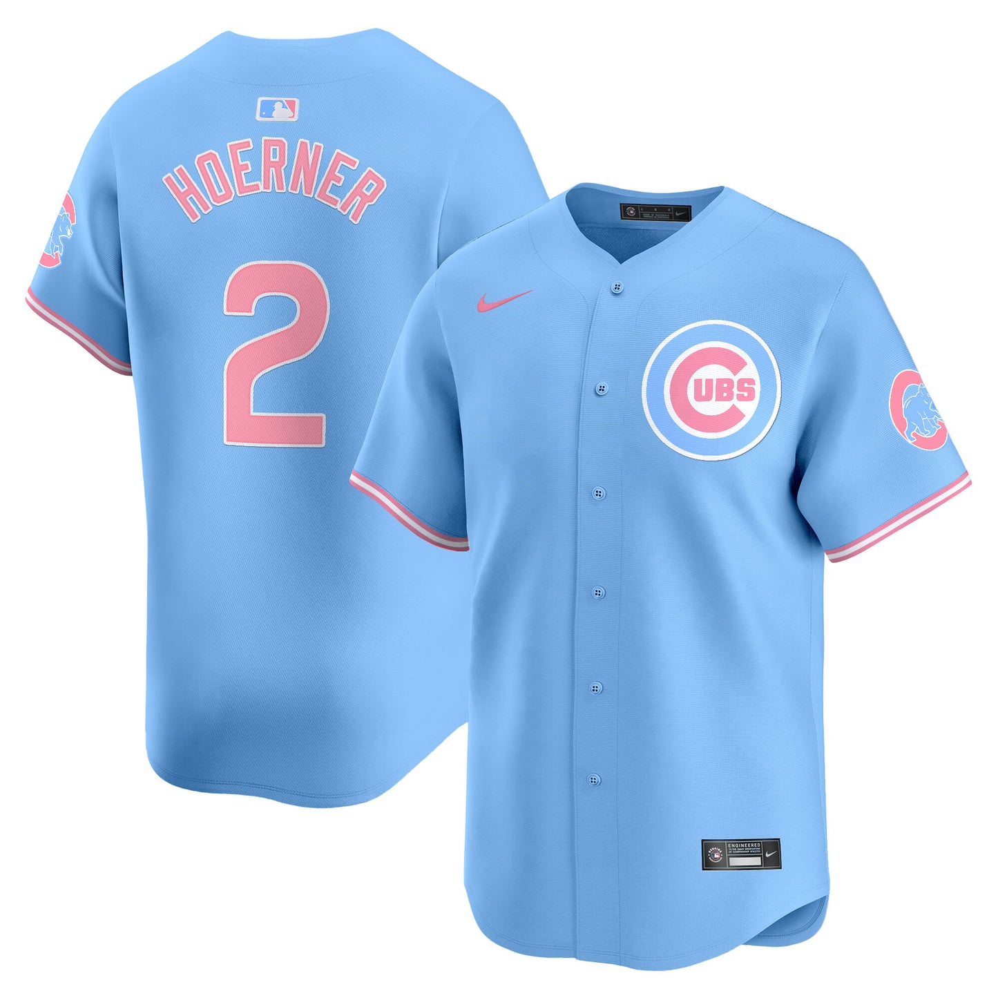 Chicago Cubs Bubblegum Pink Vapor Premier Limited Jersey - All Stitched