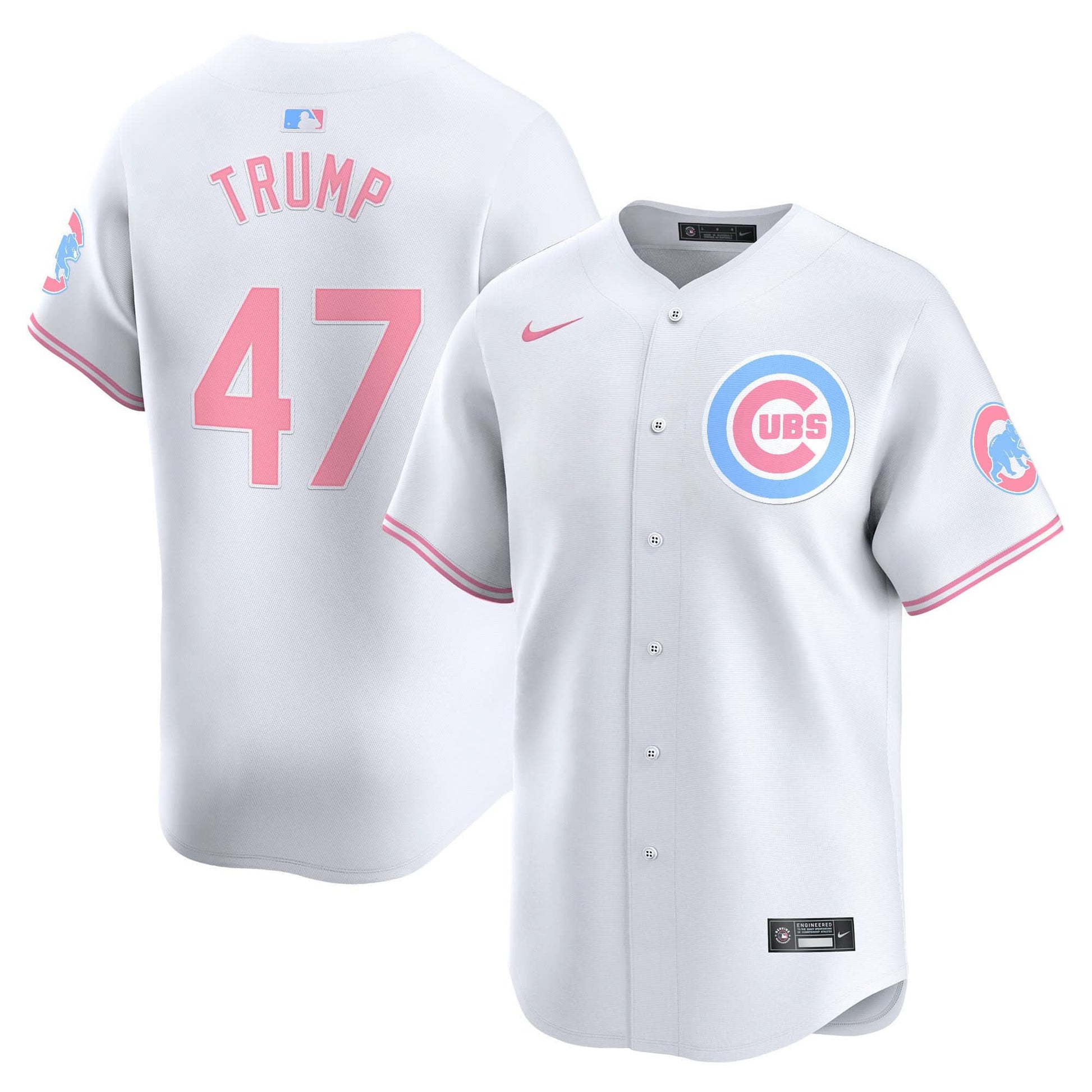 Unisex Chicago Cubs Bubblegum Pink Vapor Premier Limited Jersey - All Stitched