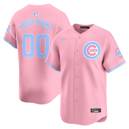 Chicago Cubs Bubblegum Pink Vapor Premier Limited Custom Jersey - All Stitched