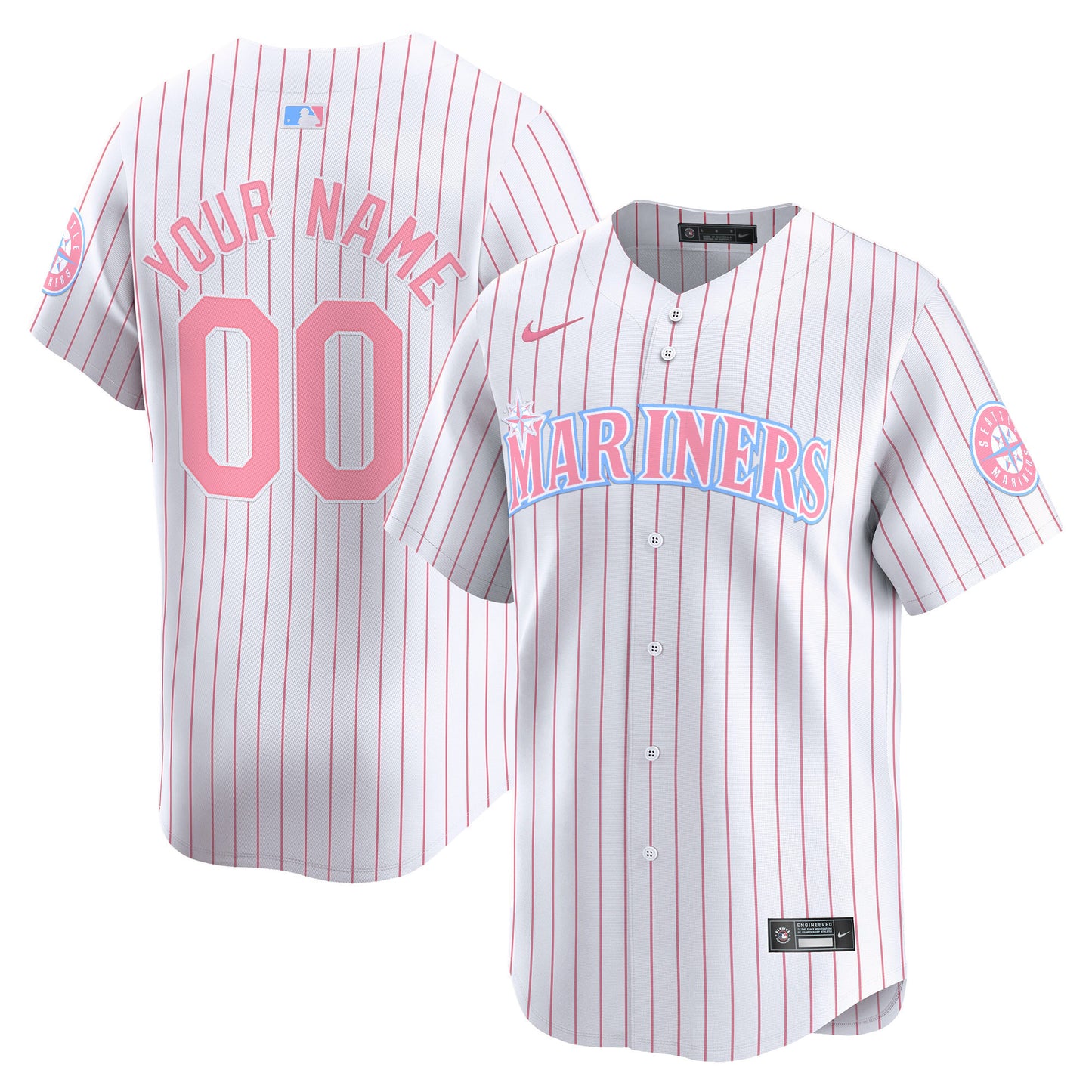 Seattle Mariners Bubblegum Pink Vapor Premier Limited Custom Jersey - All Stitched