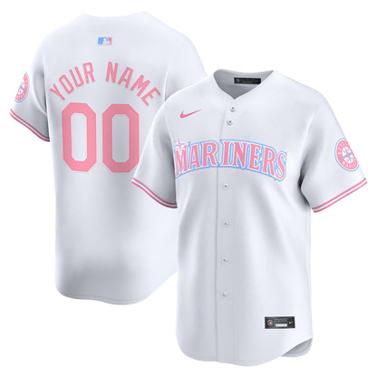 Seattle Mariners Bubblegum Pink Vapor Premier Limited Custom Jersey - All Stitched