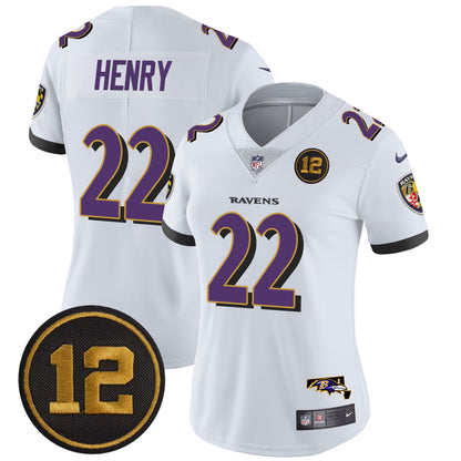 Women's Ravens Jacoby Jones Patch Vapor Limited Jersey - All Stitched