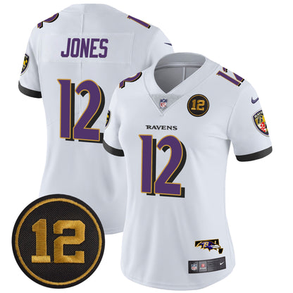 Women's Ravens Jacoby Jones Patch Vapor Limited Jersey - All Stitched