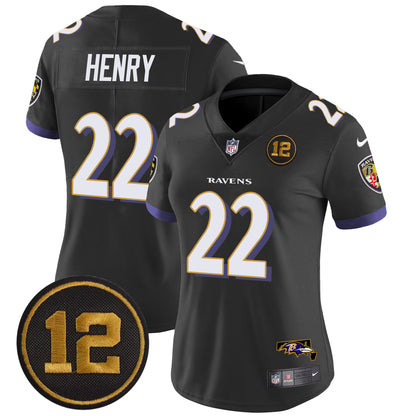 Women's Ravens Jacoby Jones Patch Vapor Limited Jersey - All Stitched