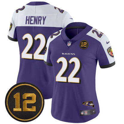 Women's Ravens Jacoby Jones Patch Vapor Limited Jersey - All Stitched