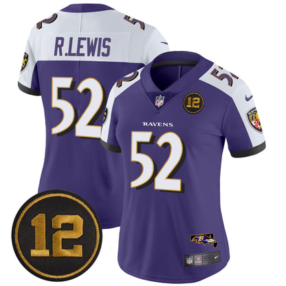 Women's Ravens Jacoby Jones Patch Vapor Limited Jersey - All Stitched