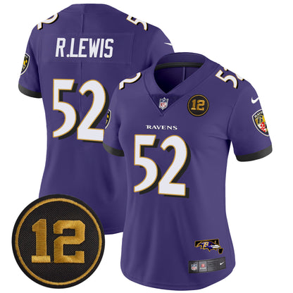 Women's Ravens Jacoby Jones Patch Vapor Limited Jersey - All Stitched