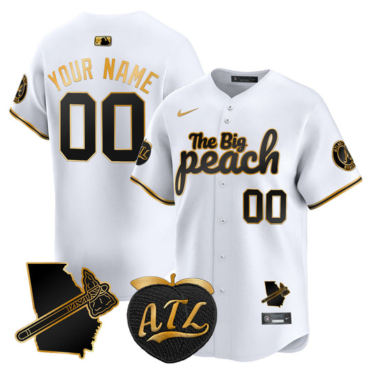 Atlanta Braves The Big Peach Vapor Premier Limited Custom Jersey V3 - All Stitched