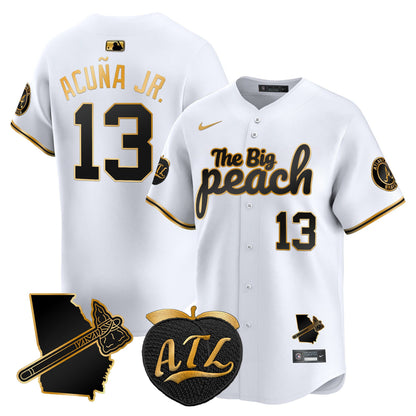 Atlanta Braves The Big Peach Vapor Premier Limited Jersey V3 - All Stitched