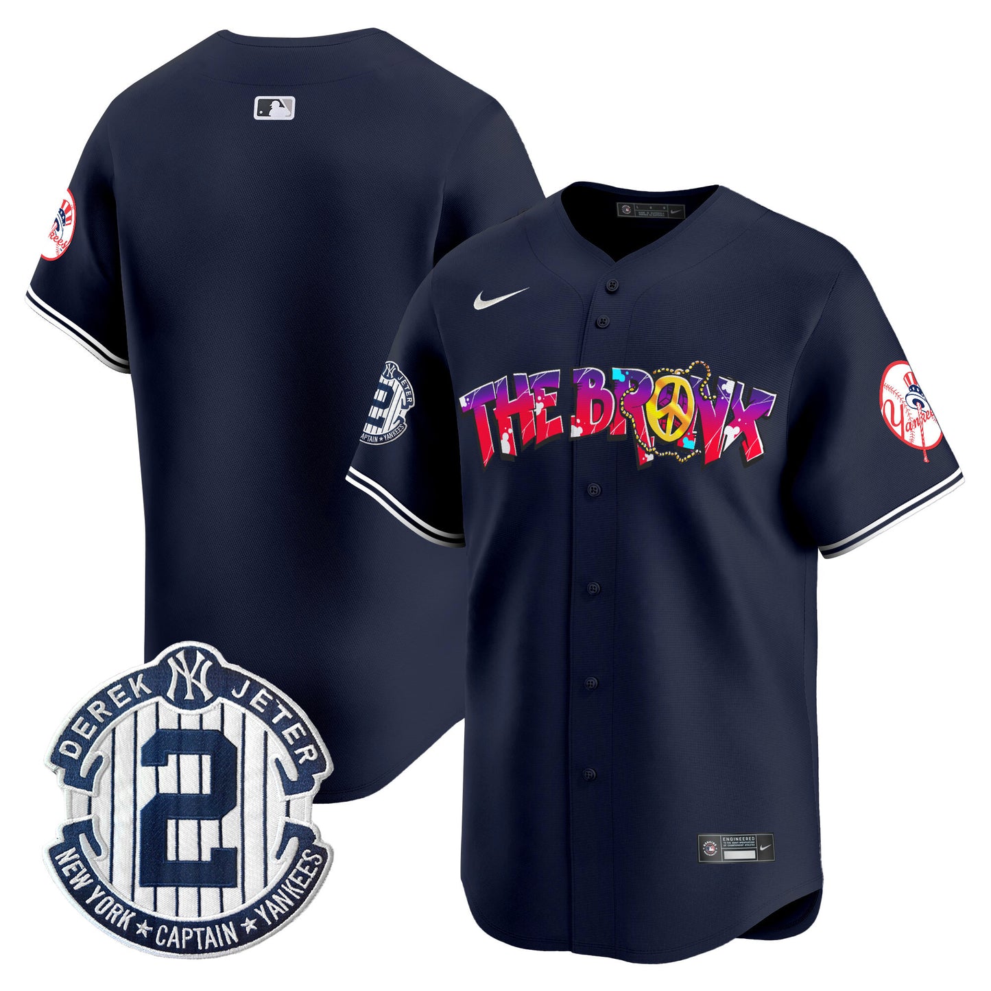 New York Yankees The Bronx Graffiti Vapor Premier Limited Jersey V7 - All Stitched