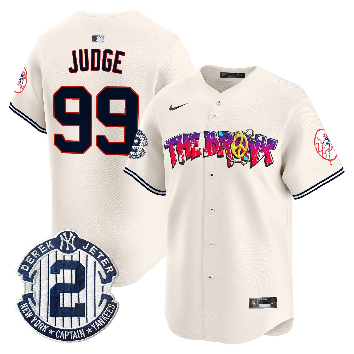 New York Yankees The Bronx Graffiti Vapor Premier Limited Jersey V7 - All Stitched