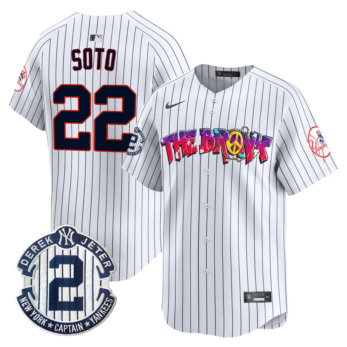 New York Yankees The Bronx Graffiti Vapor Premier Limited Jersey V7 - All Stitched