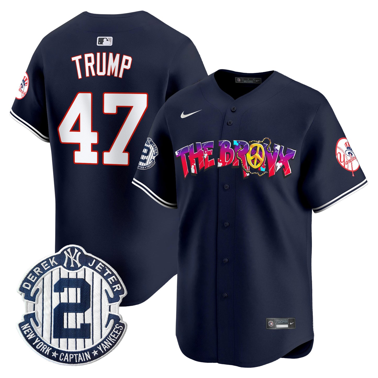 New York Yankees The Bronx Graffiti Vapor Premier Limited Jersey V7 - All Stitched