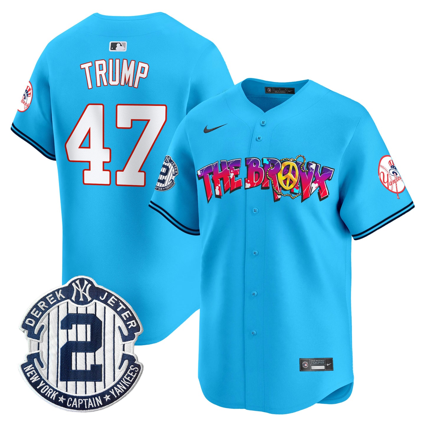 New York Yankees The Bronx Graffiti Vapor Premier Limited Jersey V7 - All Stitched