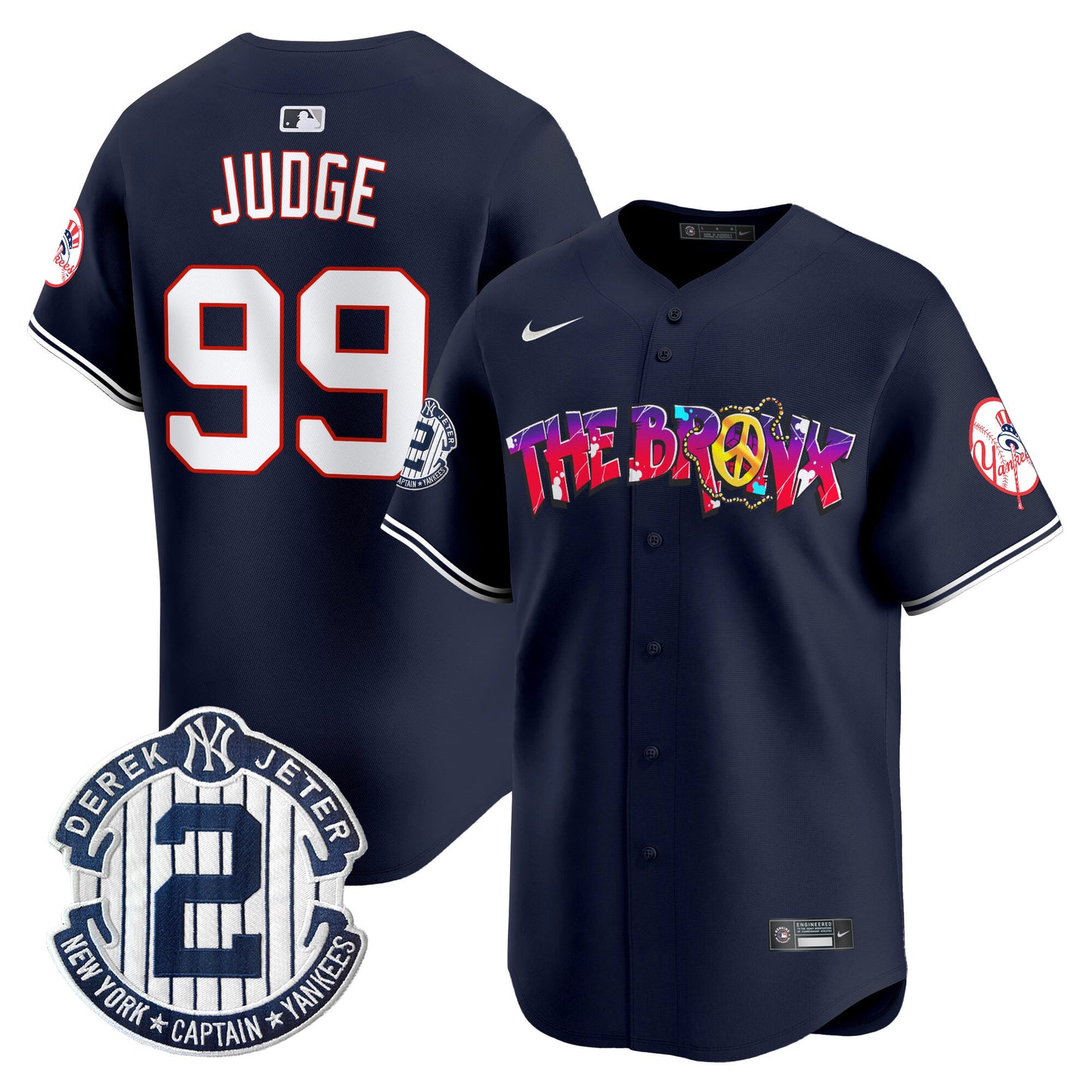 New York Yankees The Bronx Graffiti Vapor Premier Limited Jersey V7 - All Stitched