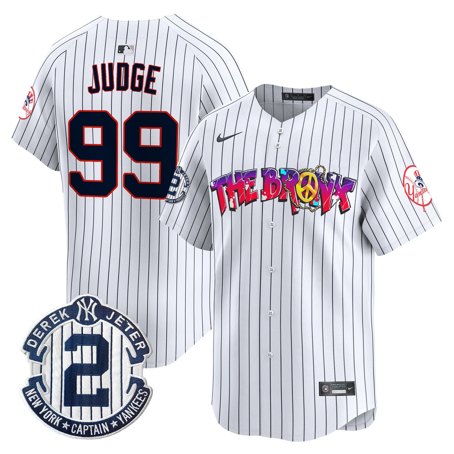 New York Yankees The Bronx Graffiti Vapor Premier Limited Jersey V7 - All Stitched