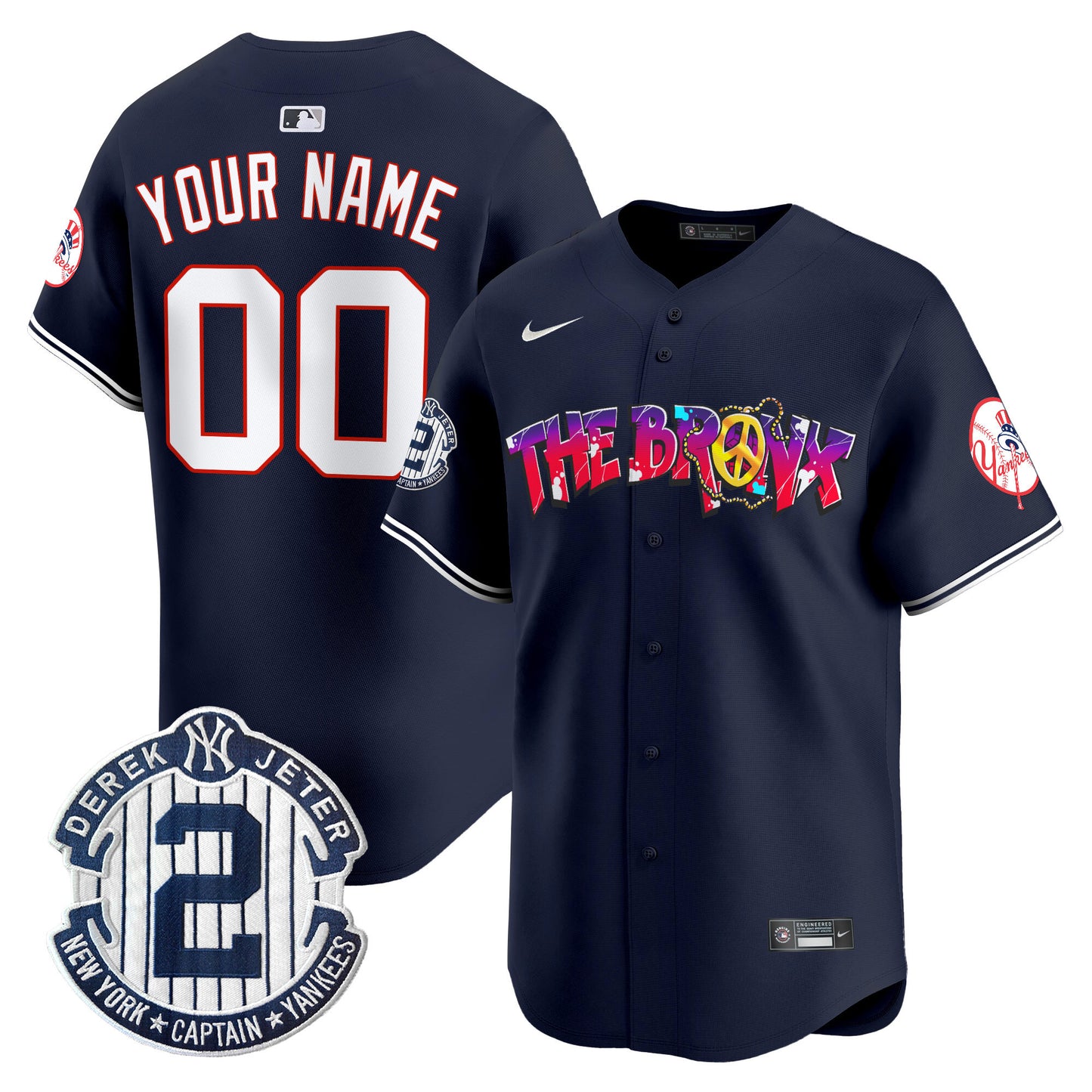 New York Yankees The Bronx Graffiti Vapor Premier Limited Custom Jersey V7 - All Stitched