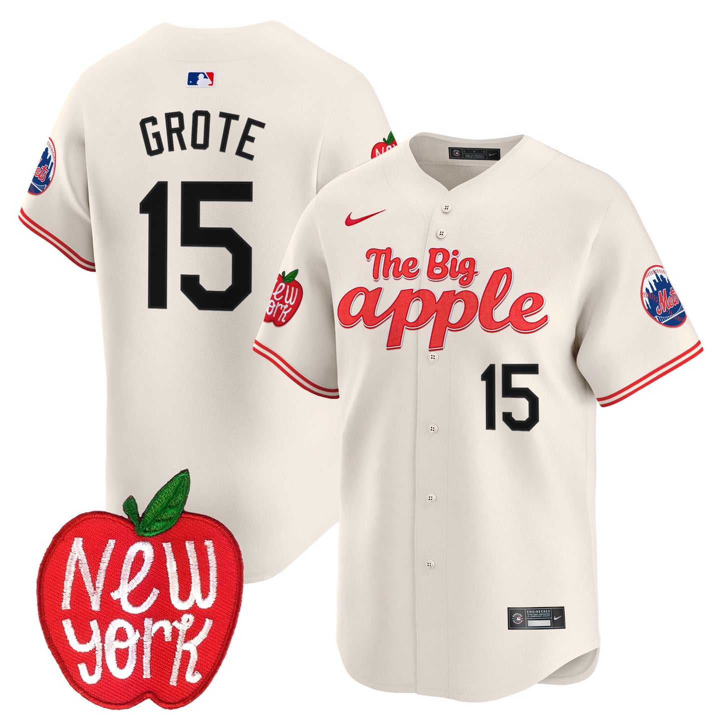 Mets The Big Apple Vapor Premier Limited Jersey - All Stitched