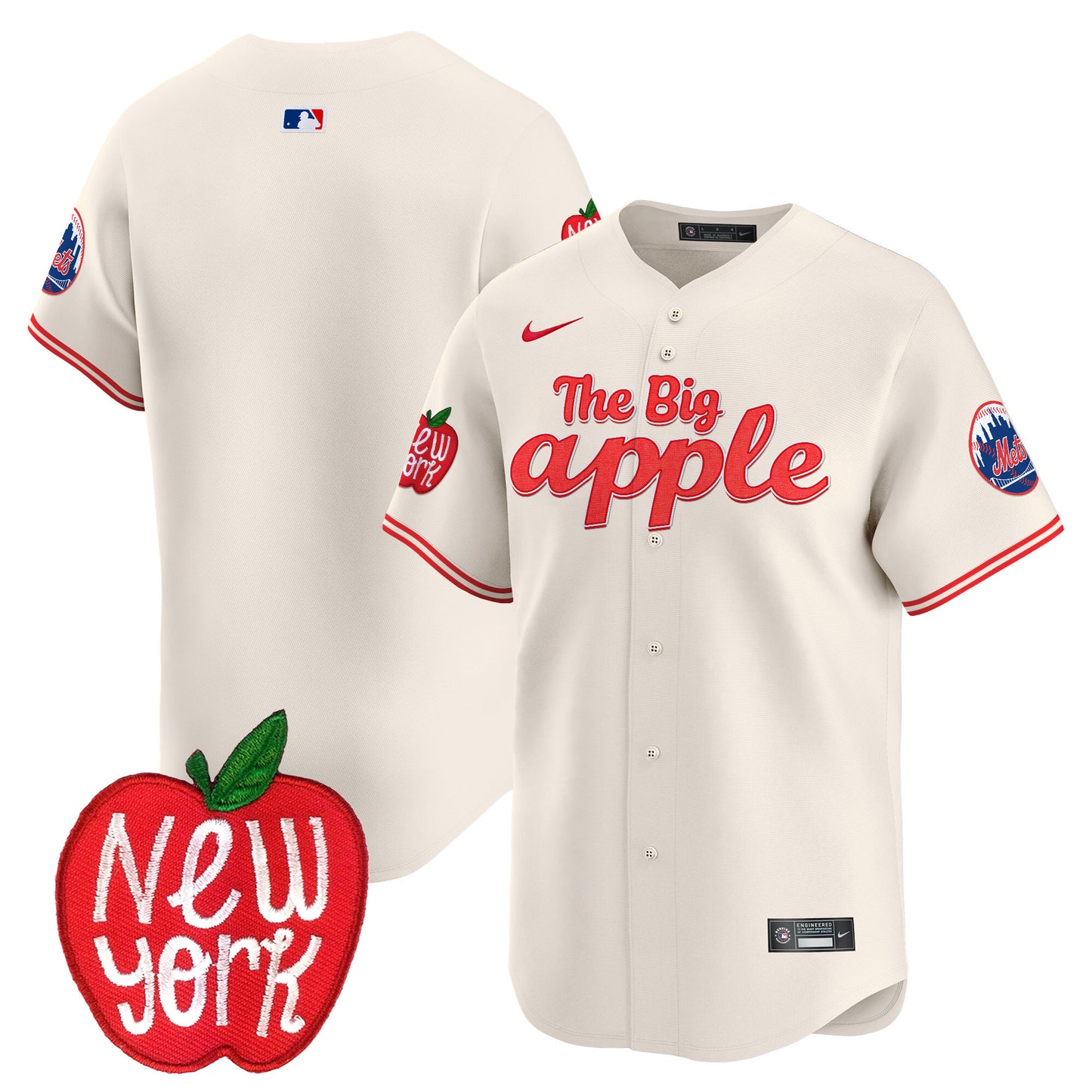 Mets The Big Apple Vapor Premier Limited Jersey - All Stitched