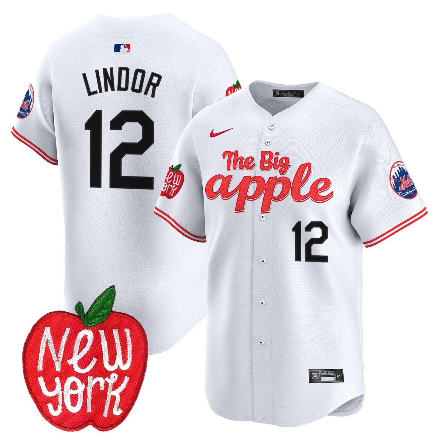 Mets The Big Apple Vapor Premier Limited Jersey - All Stitched