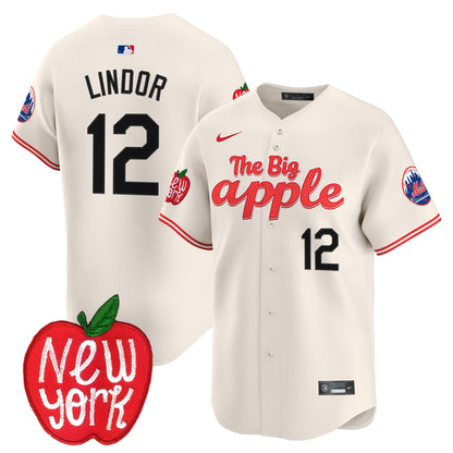 Mets The Big Apple Vapor Premier Limited Jersey - All Stitched