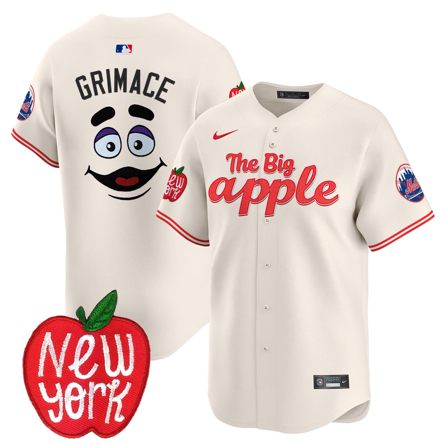 Mets The Big Apple Vapor Premier Limited Jersey - All Stitched