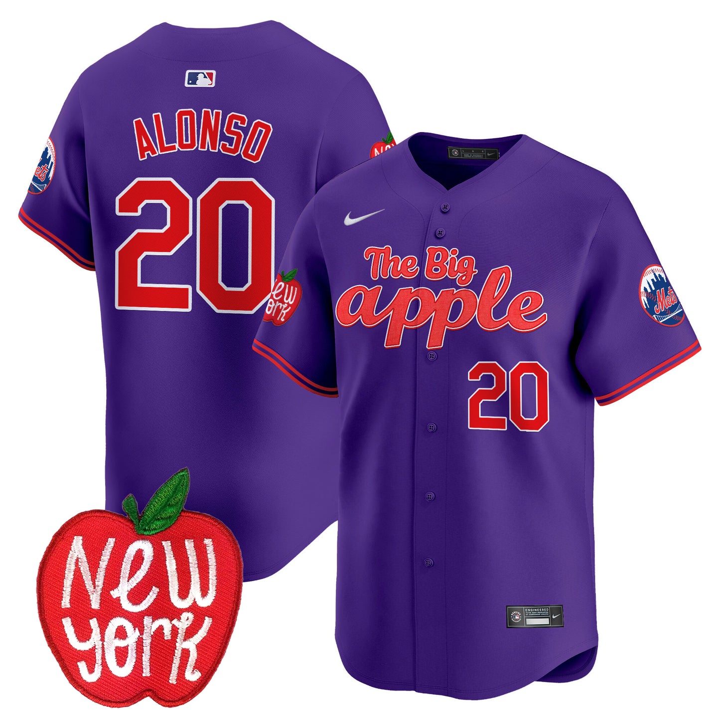 Mets The Big Apple Vapor Premier Limited Jersey - All Stitched