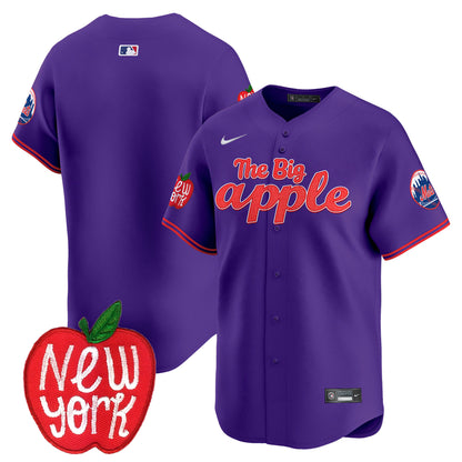 Mets The Big Apple Vapor Premier Limited Jersey - All Stitched