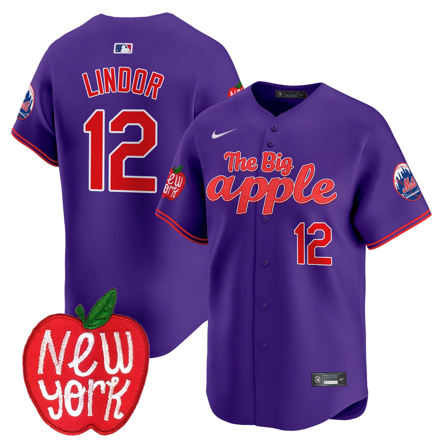 Mets The Big Apple Vapor Premier Limited Jersey - All Stitched