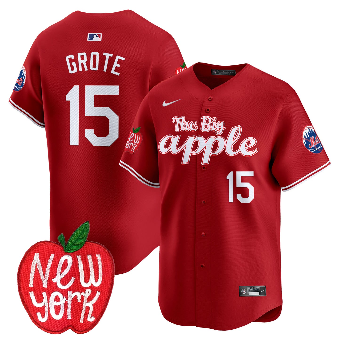 Mets The Big Apple Vapor Premier Limited Jersey - All Stitched