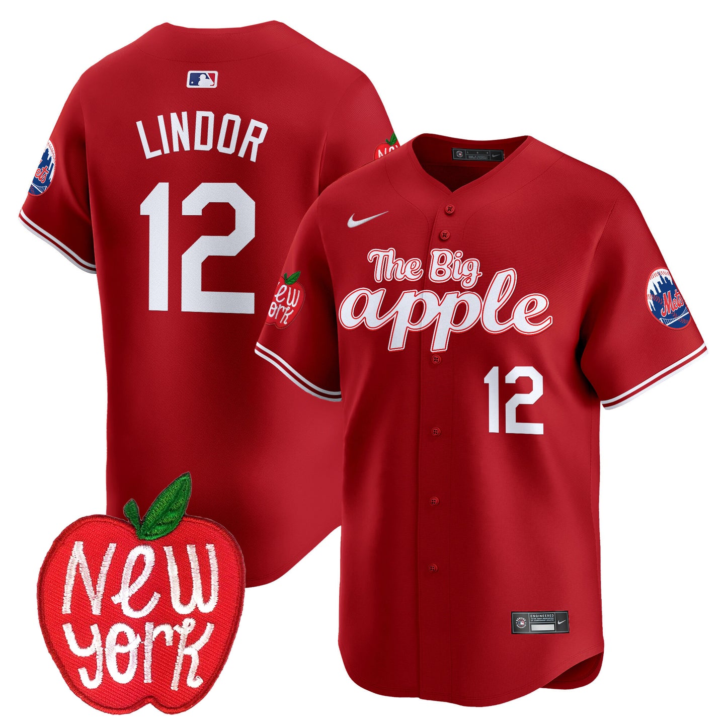 Mets The Big Apple Vapor Premier Limited Jersey - All Stitched