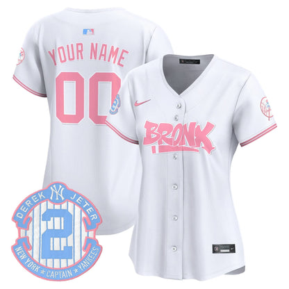 Yankees The Bronx Graffiti Bubblegum Pink Vapor Premier Limited Custom Jersey - All Stitched